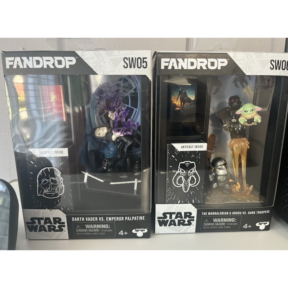 Star Wars FANDROP Darth Vader Palpatine Mandalorian Grogu Diorama Set 2
